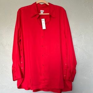 Chicos 3/4 sleeve red blouse